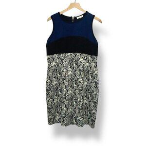 Calvin Klein Colorblock Snake Print Dress Gold Zipper Women’s‎ 10 Snake print